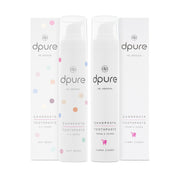 2er Set aus dpure Kinderzahnpasta soft berry & dpure Junior Zahnpasta yummy cherry