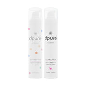 2er Set aus dpure Kinderzahnpasta soft berry & dpure Junior Zahnpasta yummy cherry